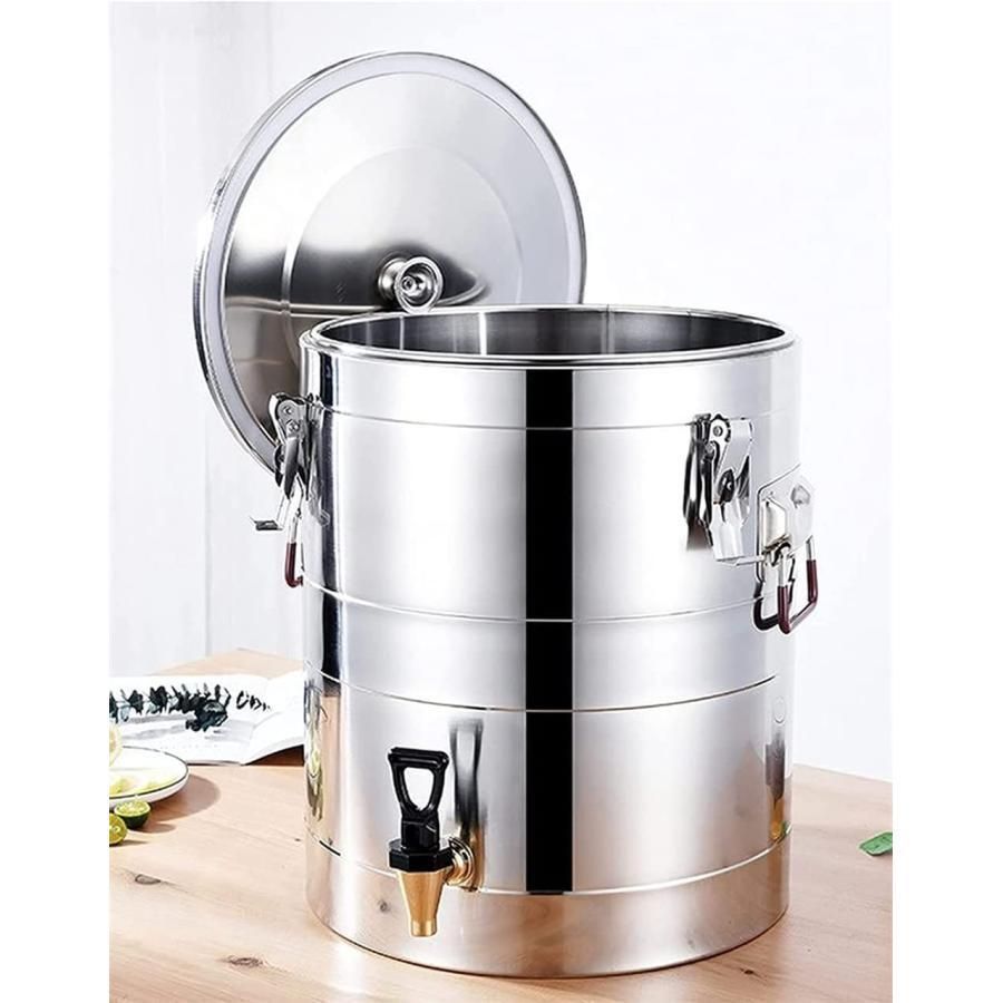 ウォータージャグ タンク 保温ジャグ ステンレス断熱バケツ 断熱アイスペール 大型 ステンレス キーパー 304ステンレスクーラーボックス スチールベルトクーラー