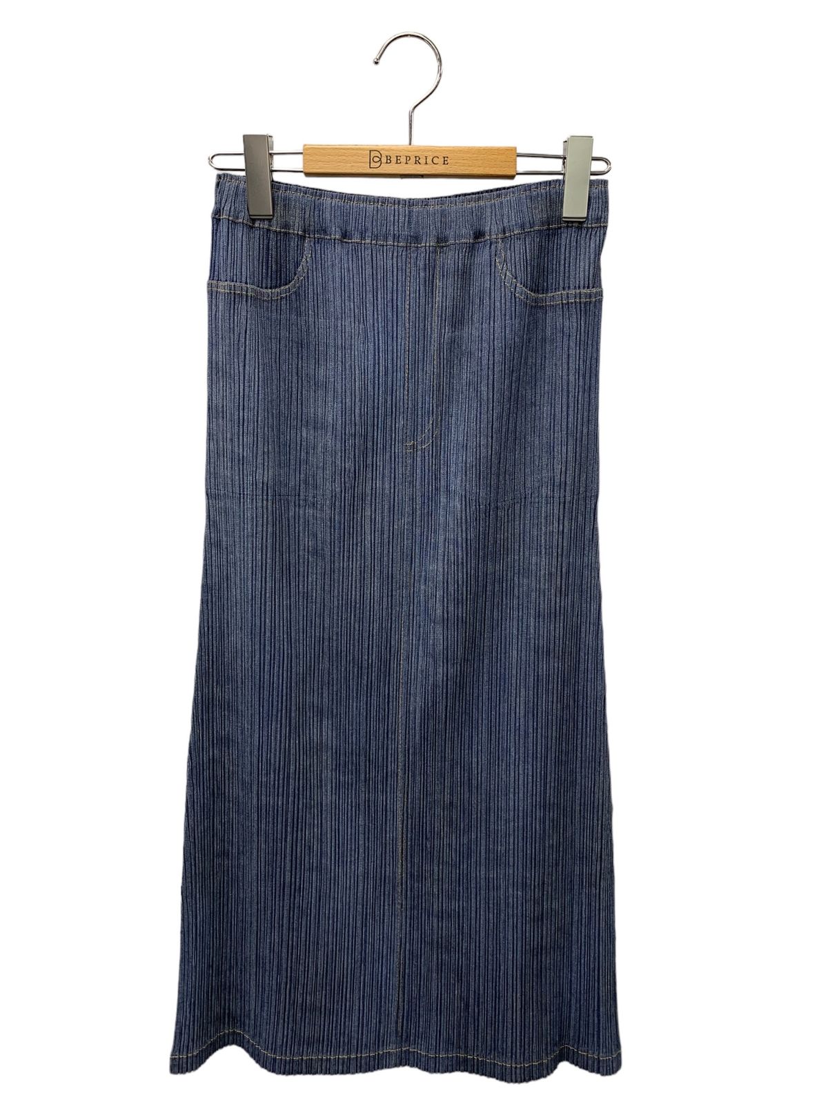 ［難あり］プリーツプリーズ　ダメージデニム柄スカート 難あり］プリーツプリーズダメージデニム柄スカート