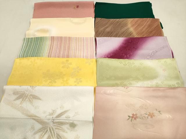 平和屋着物 和装小物 帯揚げ10枚セット 正絹 DAAX2083xg