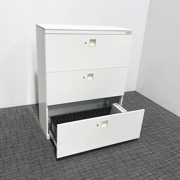 ラテラルキャビネット 3段 書庫 スチール レクトライン オカムラ ラテラルキャビネット 3段 書庫 スチール レクトライン オカムラ