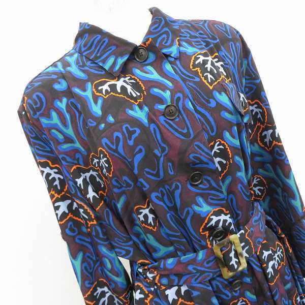 ポール・スミス PaulSmith ワンピース ロング 総柄 ベルト付き a871269