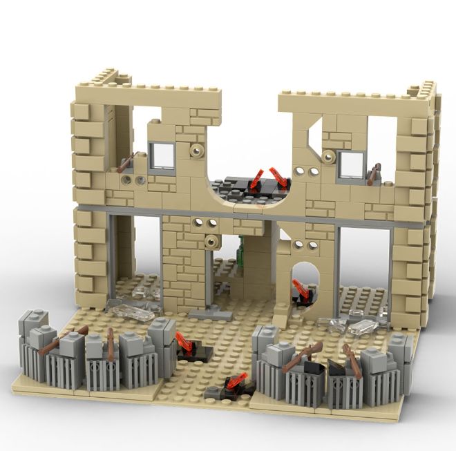 新品LEGOレゴ互換品  子供 男の子 軍事シーン 戦場 廃墟 武器  番号250HK003