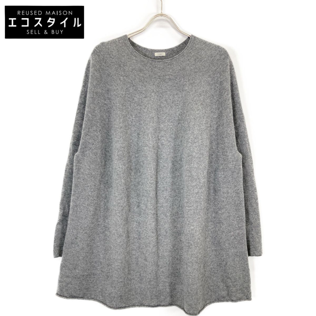IENA イエナ ｸﾞﾚｰ 24AW Fine ﾆｭｰｼﾞｰｳｰﾙ ﾁｭﾆｯｸ ﾜﾝﾋﾟｰｽ 表記なし