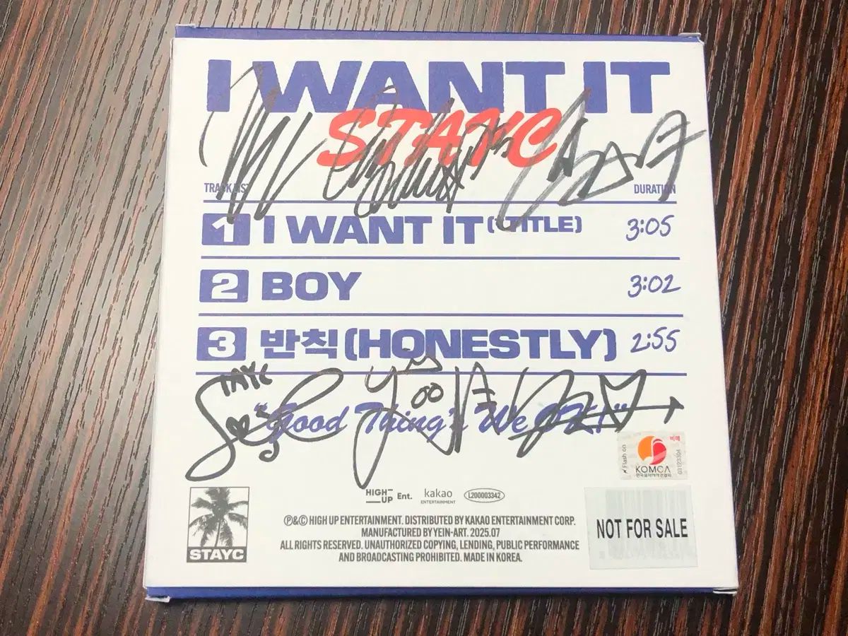 STAYC 全員 直筆サイン「SO BAD」アルバム非売品 STAYC 全員 直筆