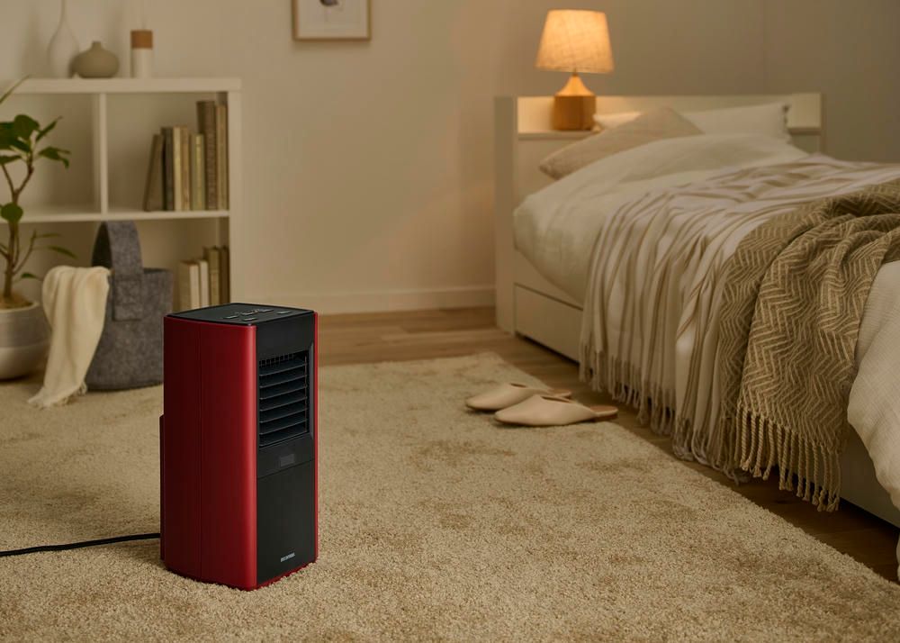 アイリスオーヤマ ヒーター セラミックファンヒーター 人感センサー付き 節電 省エネ 大風量 首振りタイプ 600|1000W|1200W 3段階温度調整 転倒オフ機能 速暖 小型 コンパクト スリム レッド IRIS OHYAMA JCH-12TDS1-R WWW_KANDAIZUMI_COM