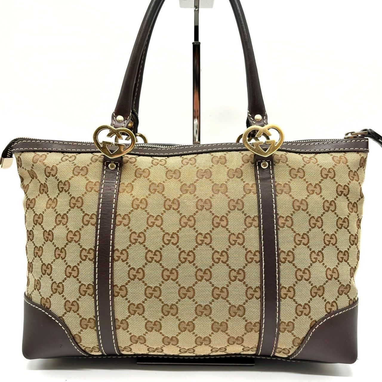 ✨極美品✨ GUCCI グッチ トートバッグ ハンドバッグ ラブリー ハート 