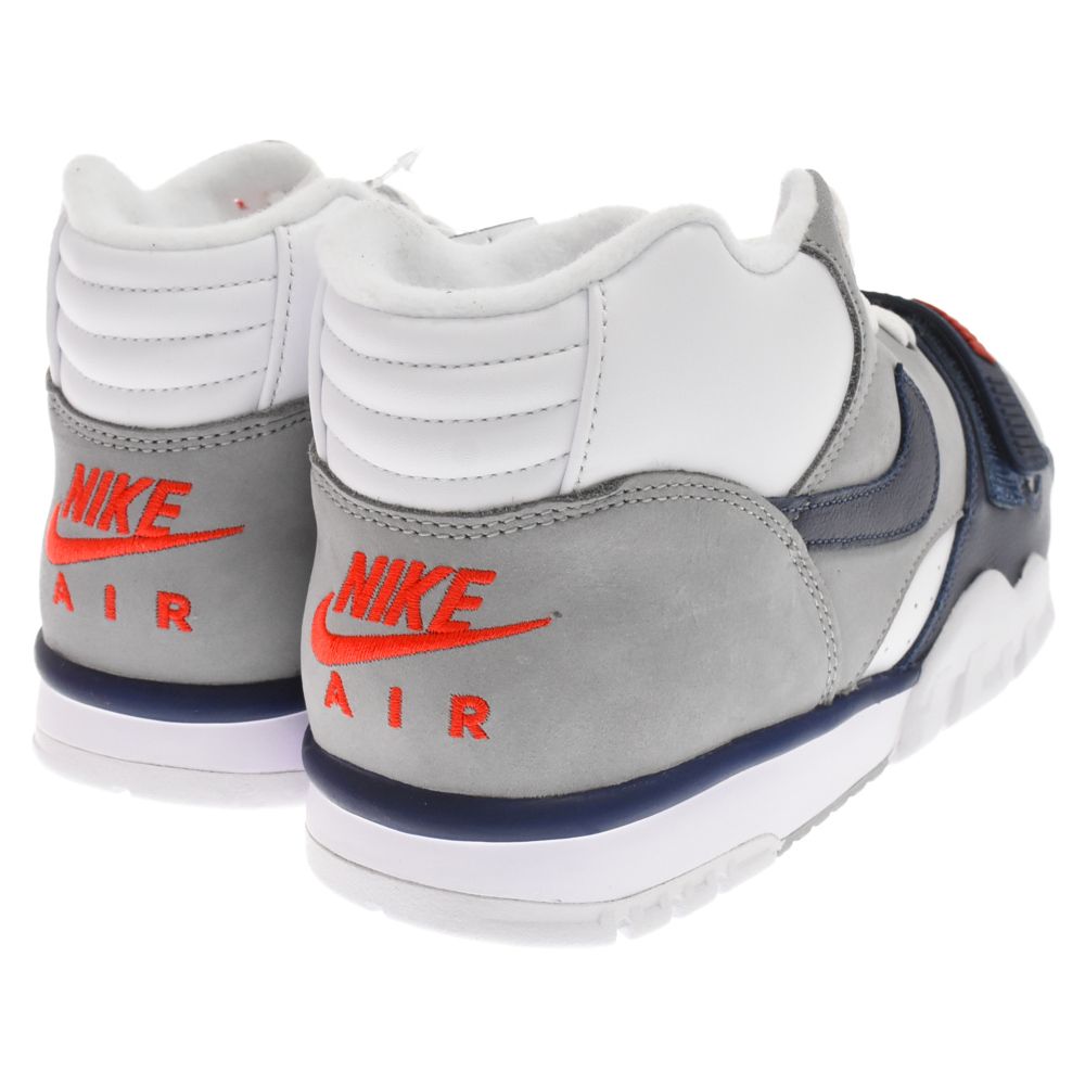 NIKE (ナイキ) AIR TRAINER 1 MIDNIGHT NAVY エアトレーナー1ミッドナイトネイビー ハイカットスニーカー ホワイト  US9/27cm DM0521-101 - メルカリ