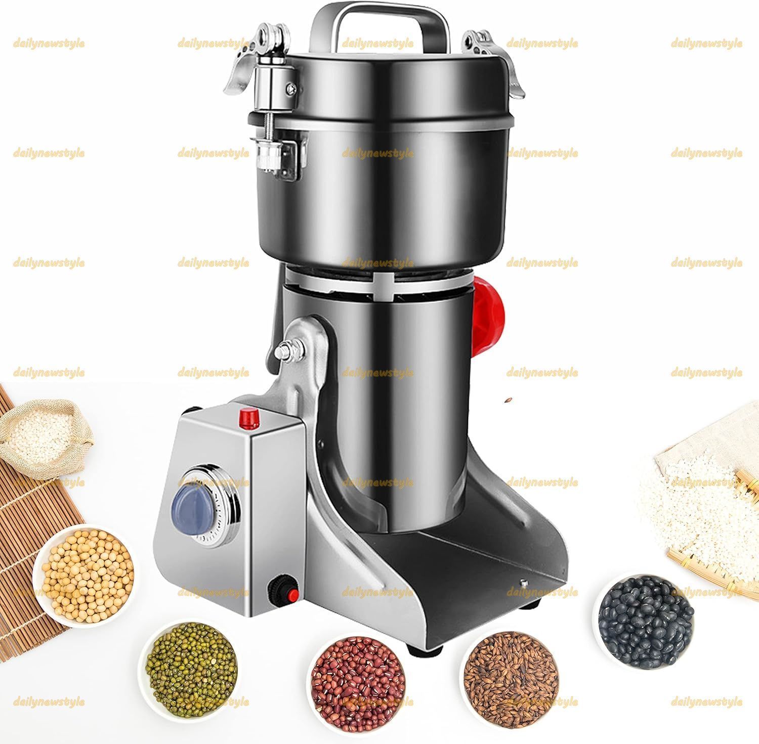 人気推薦◆粉砕機 800G粉末ミル 3000W超高出力 電動粉砕機 穀物用ミル 製粉機 電動コーヒーミル 研磨機 業務用 家庭用 過負荷保護 薬材 穀
