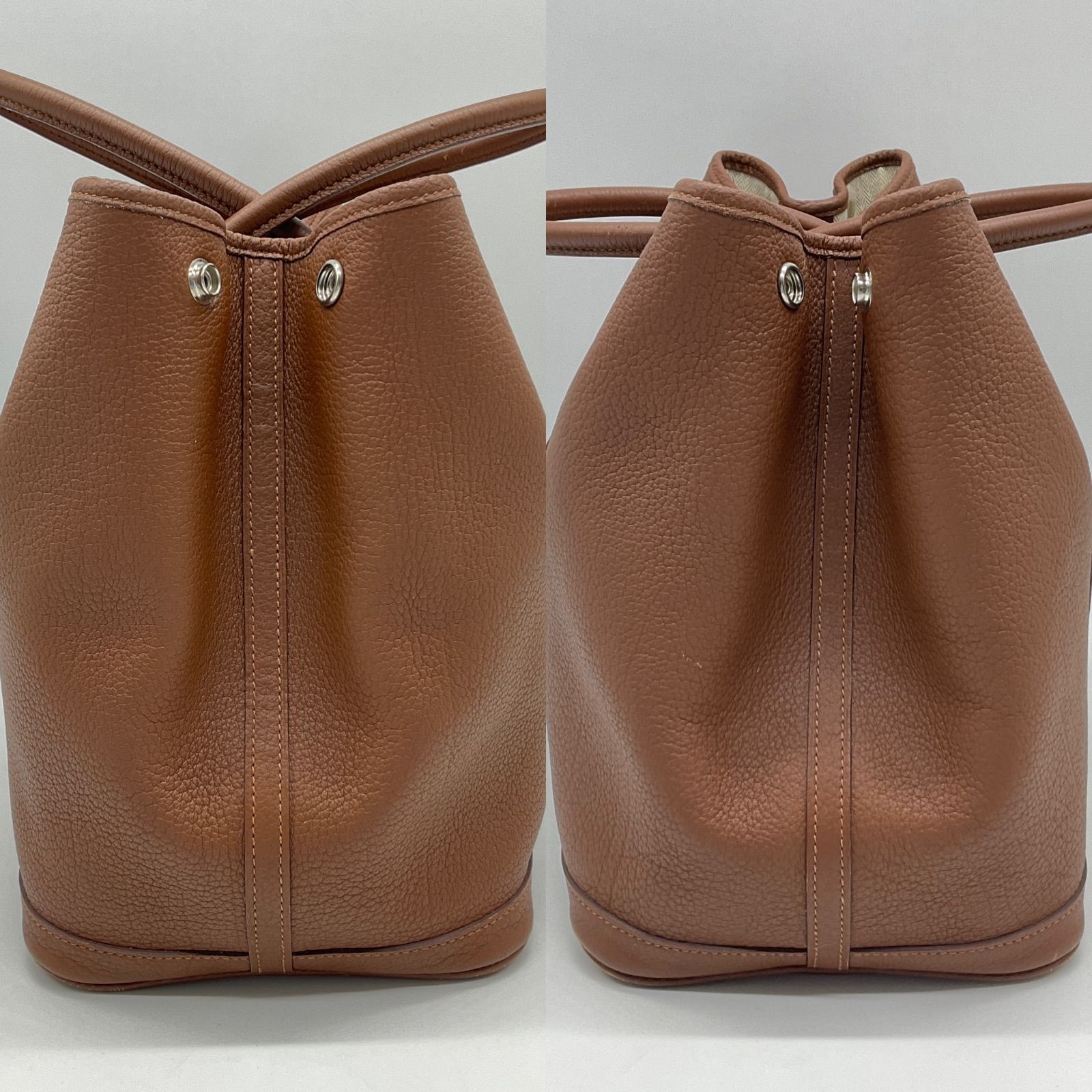 HERMES エルメス ガーデンパーティ PM トートバッグ ネゴンダ ブラウン 