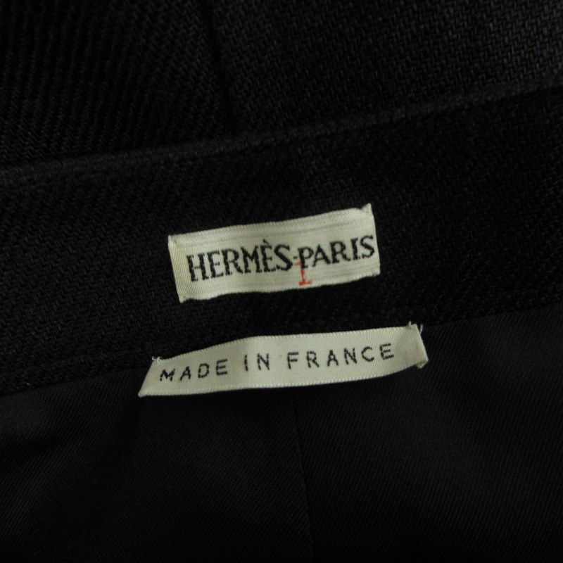 エルメスマルジェラ期　サイドジップリネンスカート　38サイズ エルメス HERMES 美品 マルジェラ期 ロングスカート リネン 裏地シルク