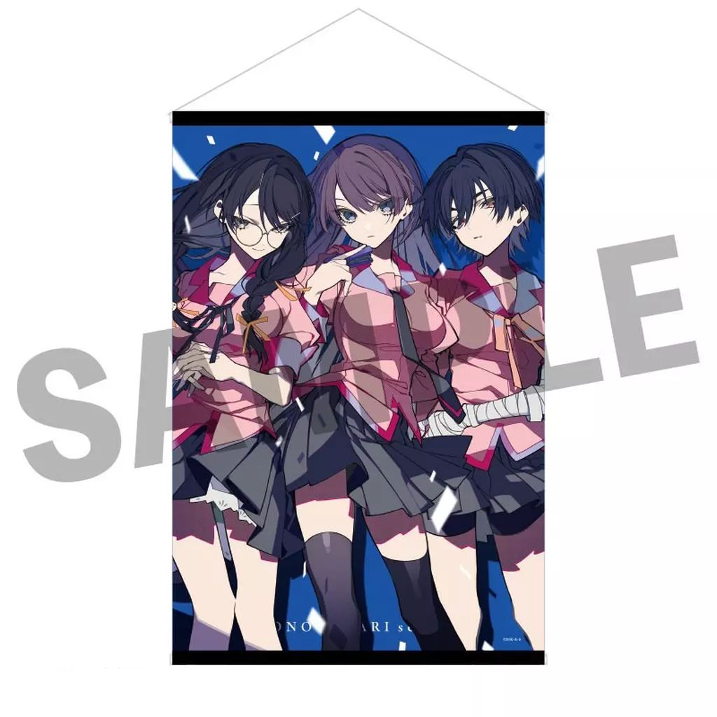 戦場ヶ原ひたぎ 羽川翼 神原駿河 サインカード 2枚セット 中古】タペストリー 羽川翼&戦場ヶ原ひたぎ&神原駿河 B2