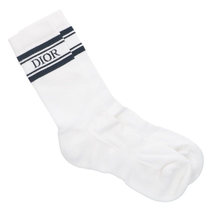  ディオール ロゴ刺繍コットンソックス メンズ ソックス レッグウェア