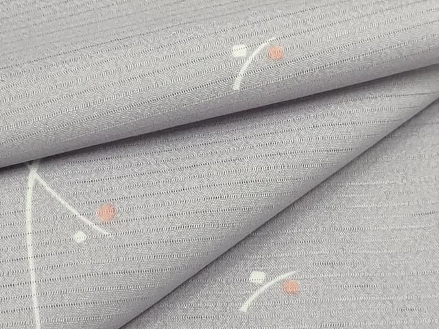 平和屋着物＊夏物 小紋 絽 枝花文 洗える着物 AABB8840sx