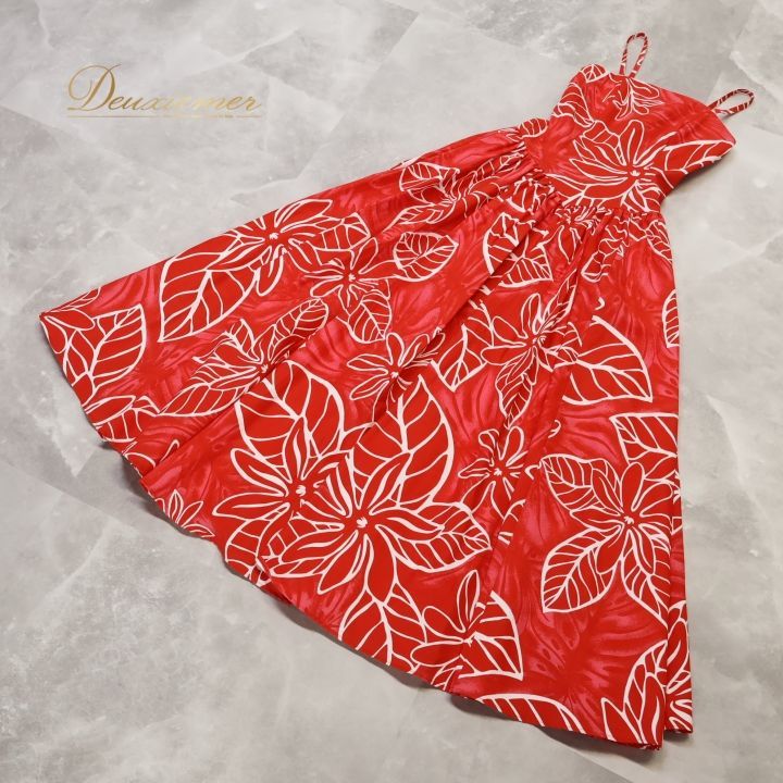 フラダンス 衣装 ワンピース ドレス レッド系 フラ ダンス CC Fashions