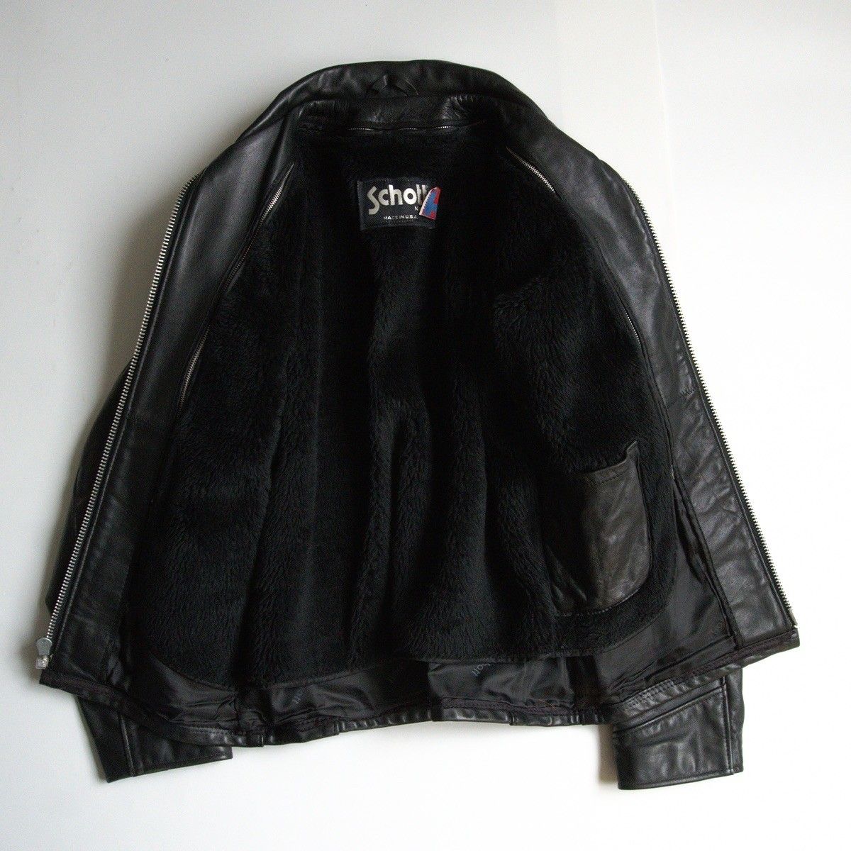 美品】 VANSON 【パンチング シングルライダースジャケット】L レザー  