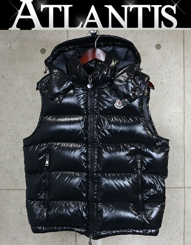 MONCLER ブラック Bormesダウンベスト 【公式通販】