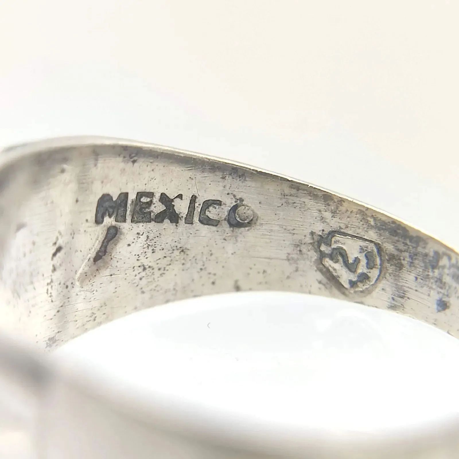 ヴィンテージ メキシコ製 ターコイズ シルバー925 リング 約12号 指輪 メキシカンジュエリー ターコイズリング MEXICO SILVER シルバー