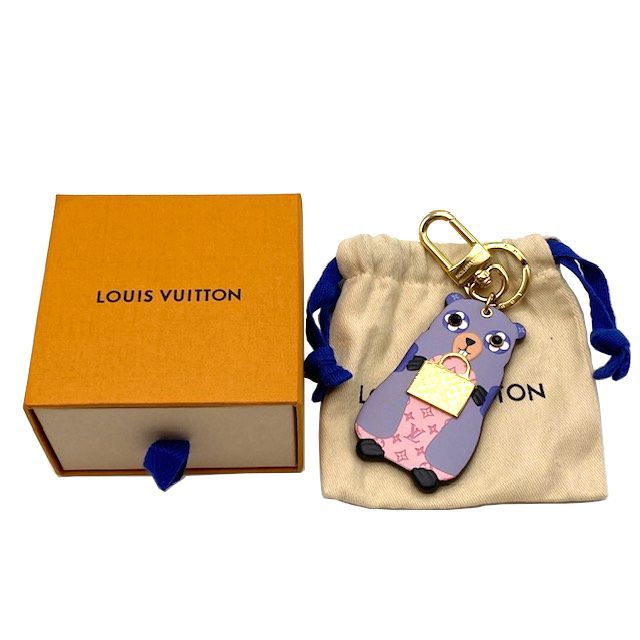 極美品　ルイヴィトン M01350　チャーム キーホルダー LV マーモット LOUIS VUITTON ルイ ヴィトン キーホルダー・LVマーモット
