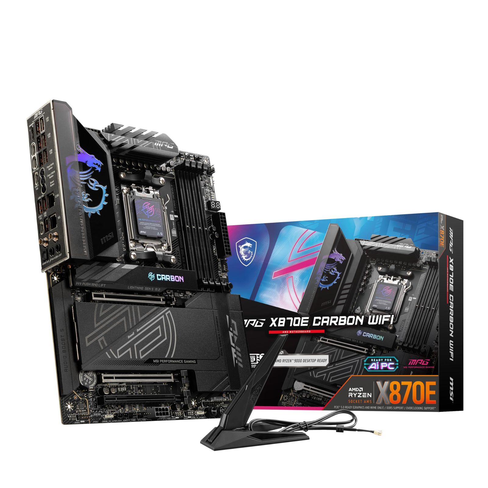 MSI MPG X870E CARBON WIFI X870Eチップセット搭載 ATXマザーボード MB6589 X870 CARBON ハイエンド向けモデル