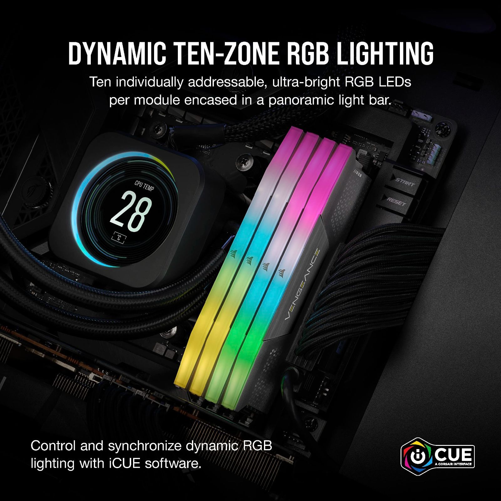 CORSAIR DDR5-6000MHz デスクトップPC用メモリ VENGEANCE RGB DDR5シリーズ (PC5-48000) AMD  EXPO メモリキット32GB ブラック グレー [16GB×2枚] CMH32GX5M2E6000Z36 - メルカリ