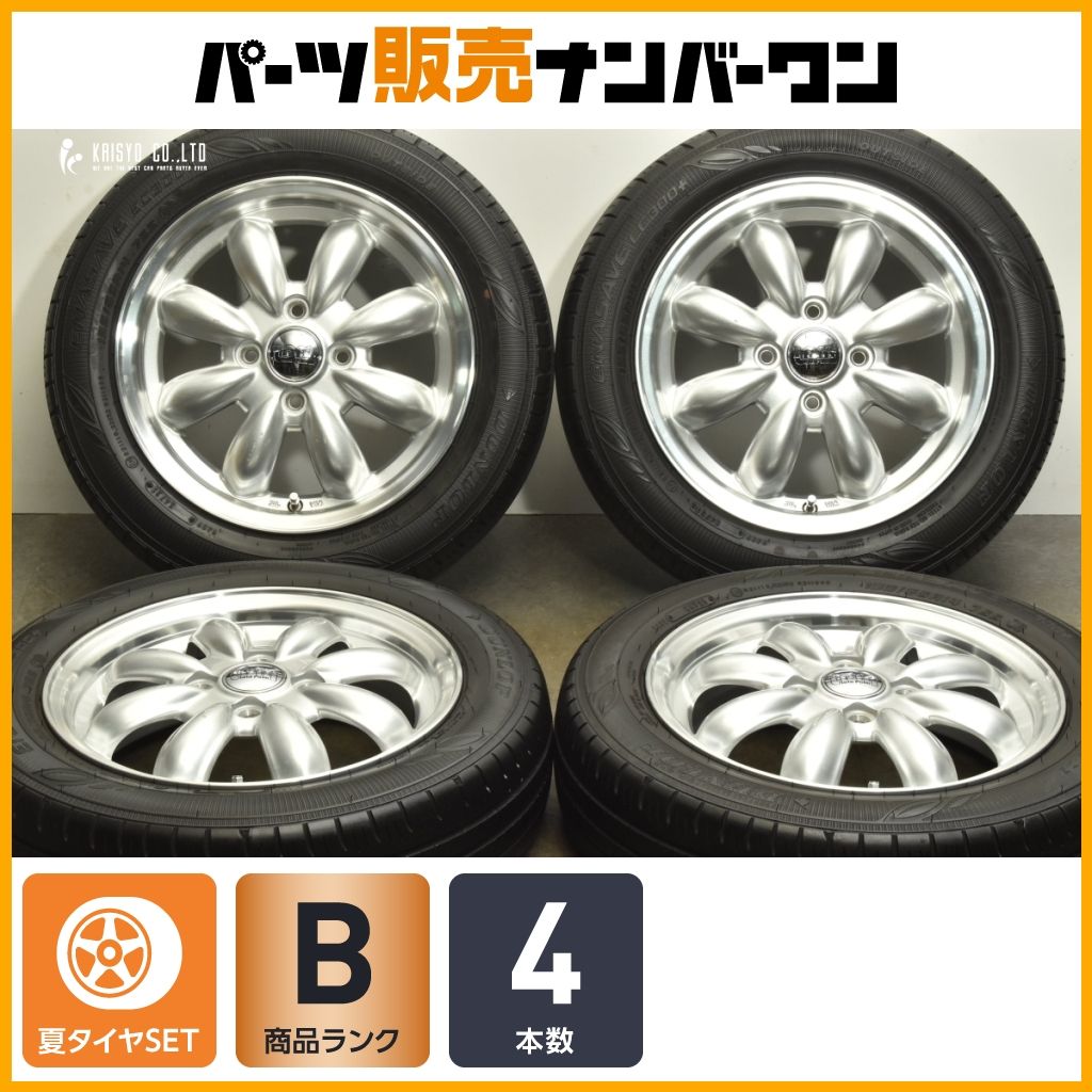 バリ溝 ララパーム 14in 4.5J 45 PCD100 ダンロップ エナセーブ EC300 155|65R14 ピクシス N-BOX N-ONE タント ムーヴ ワゴンR