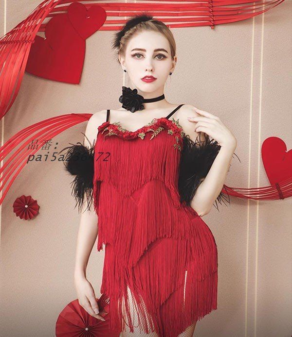ラテン 衣装 ラテンドレス 社交ダンス衣装 ダンスウエア 豪華なドレス スリム サンバ ステージ衣装 チャチャ pai5a236472