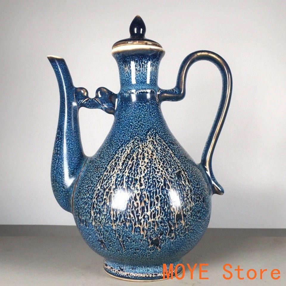 清乾隆 鈞窯鈞藍窯変釉執壺 徳利 装飾品 工芸品 美術品 置物