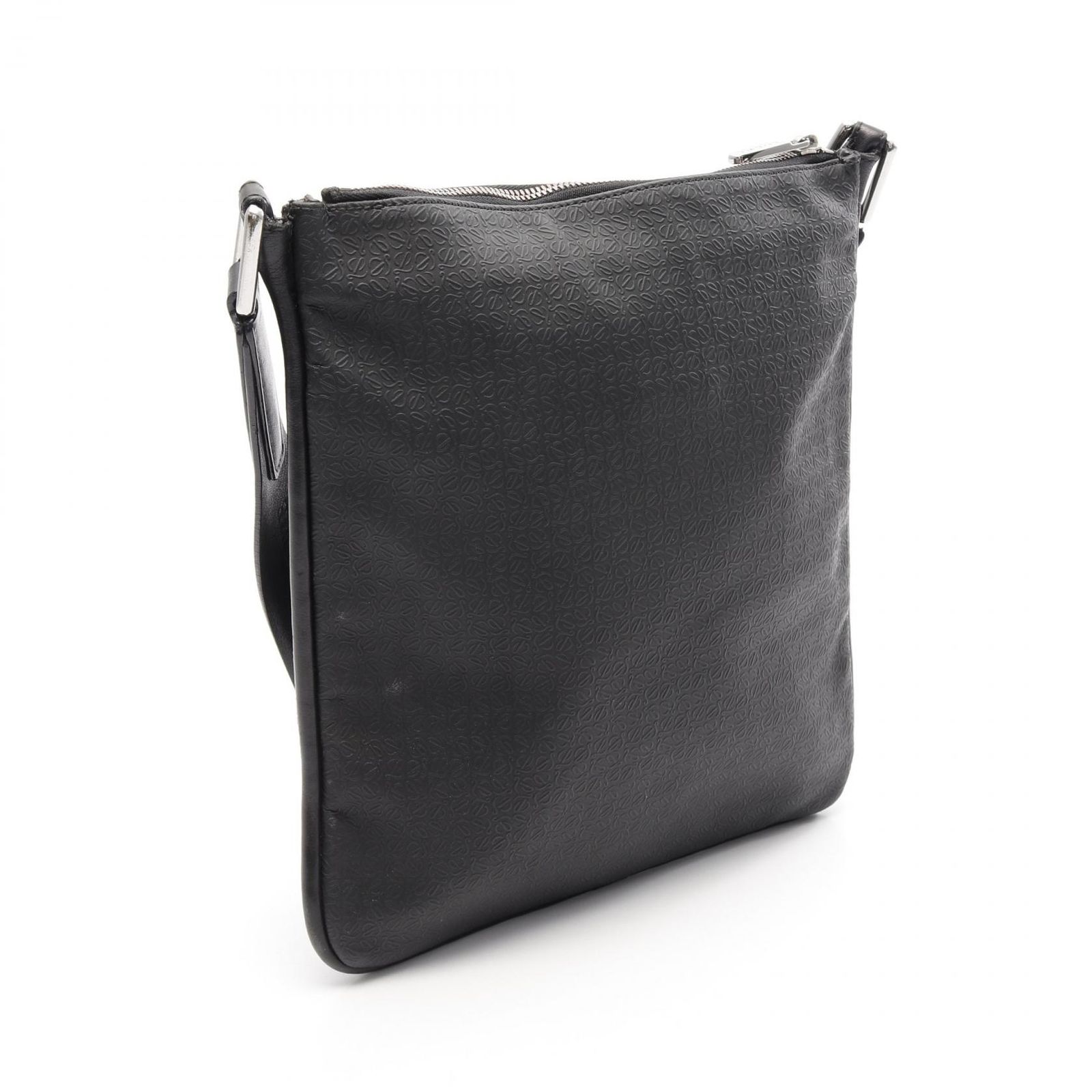 ロエベ LOEWE ショルダーバッグ リピートアナグラム ブラック レザー