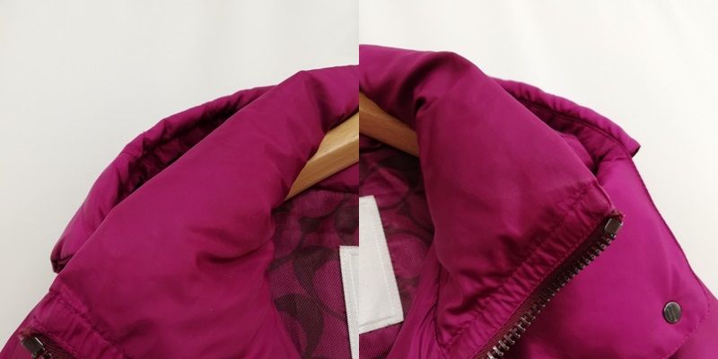 コーチ COACH ダウンコート ダウンジャケット ベルト付 シグネチャー柄  