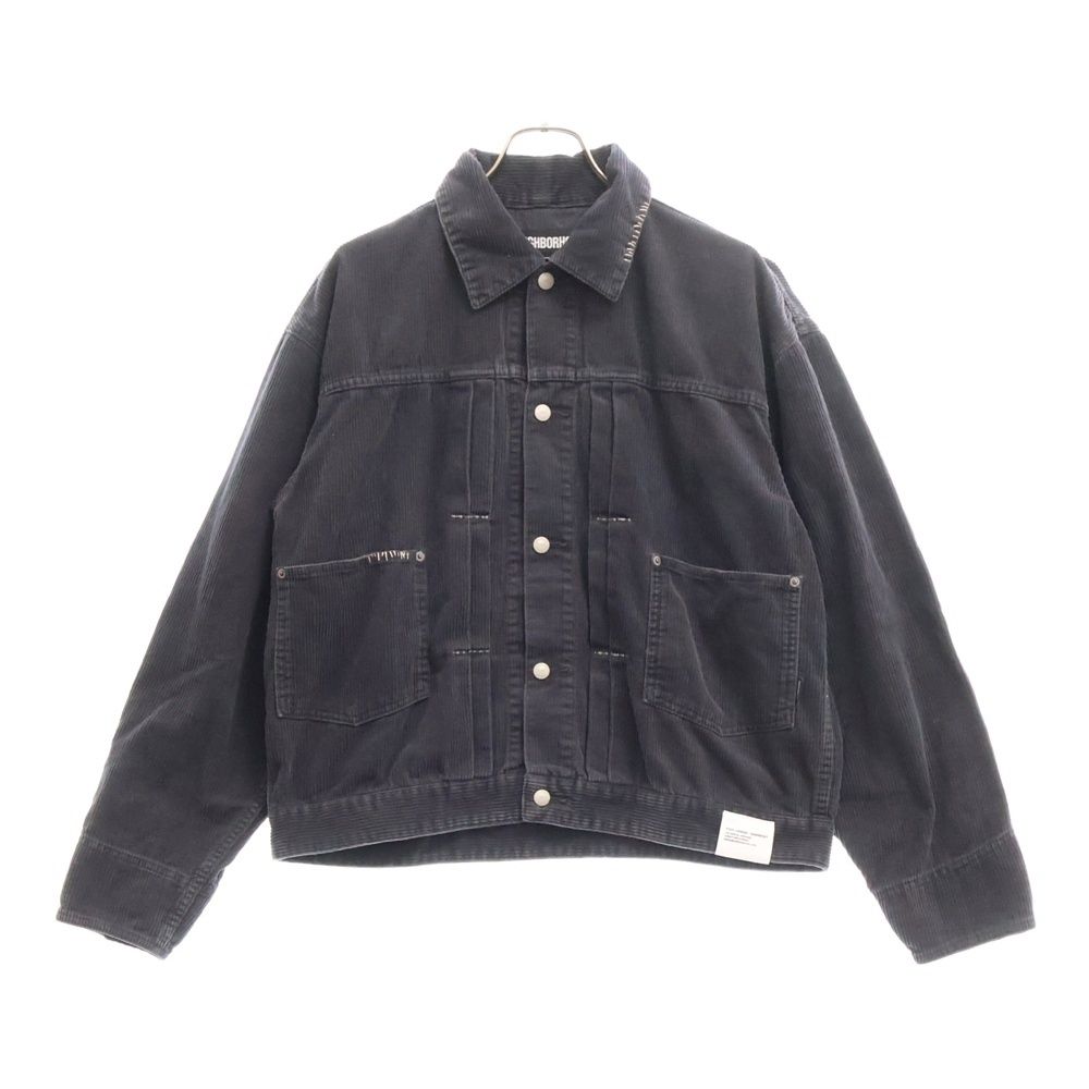 NEIGHBORHOOD ネイバーフッド 24AW SAVAGE CORDUROY JACKET サーベイジ コーデュロイ トラッカージャケット ネイビー 242XBNH-JKM03