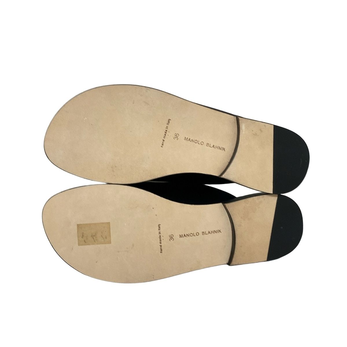 MANOLO BLAHNIK マノロブラニク ミュール 36 レディース ストラトハンギ|ハンギシ 318-0508-0002 黒 ラインストーン レザー KIN-KAAI_COM