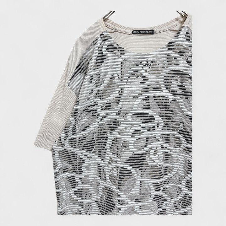 美品✨【ISSEY MIYAKE MEN】イッセイミヤケ Tシャツ 総柄 (M) 希少入手困難】【訳アリ】『イッセイミヤケメン』[ISSEY MIYAKE