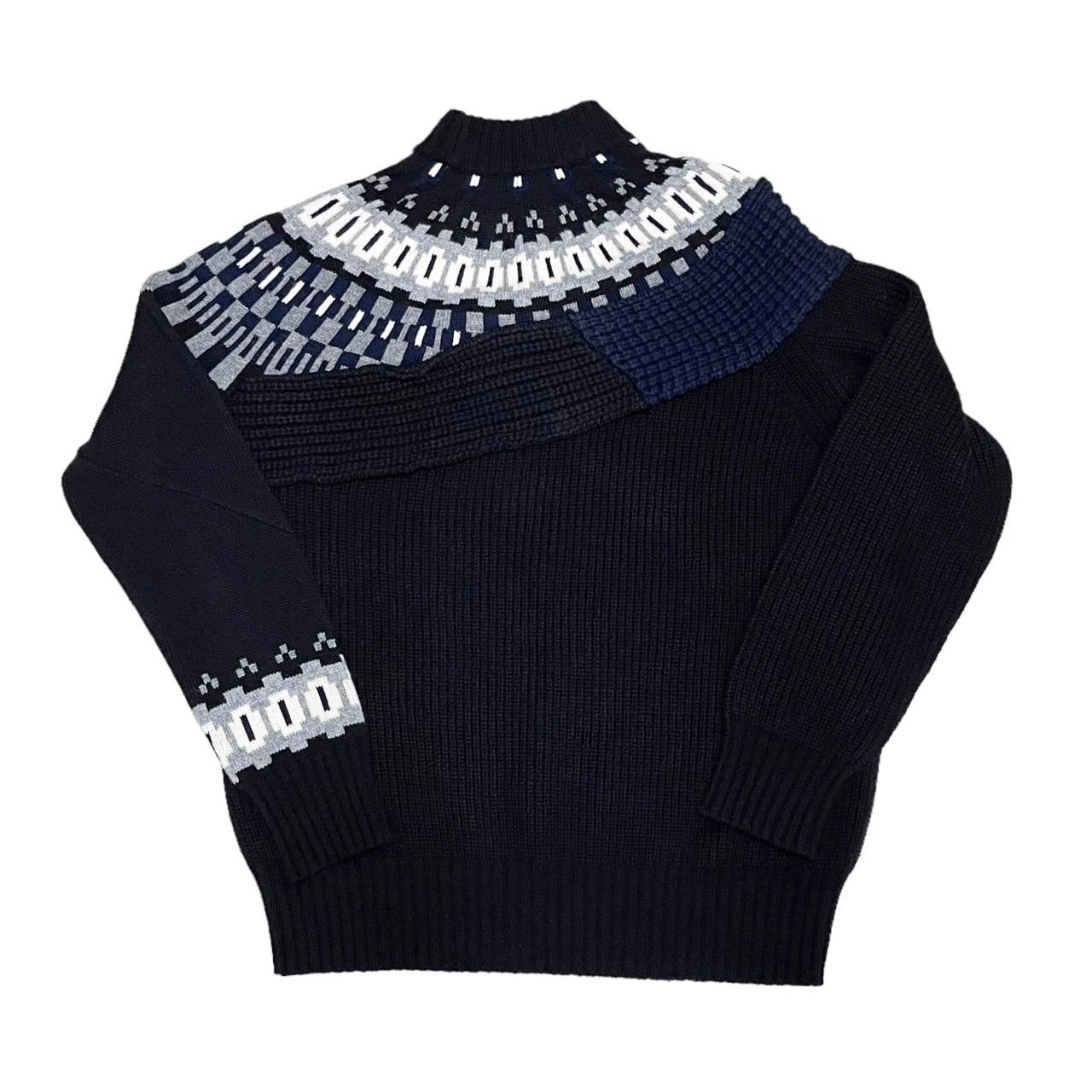 sacai サカイ 21AW Wool Knit Pullover ノルディック柄ウールニット ...