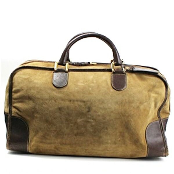 LOEWEロエベ　アマソナ50 アナグラム　スエード　ボストンバッグ ロエベ アナグラム アマソナ50 ボストンバッグ スエード×レザー - メルカリ
