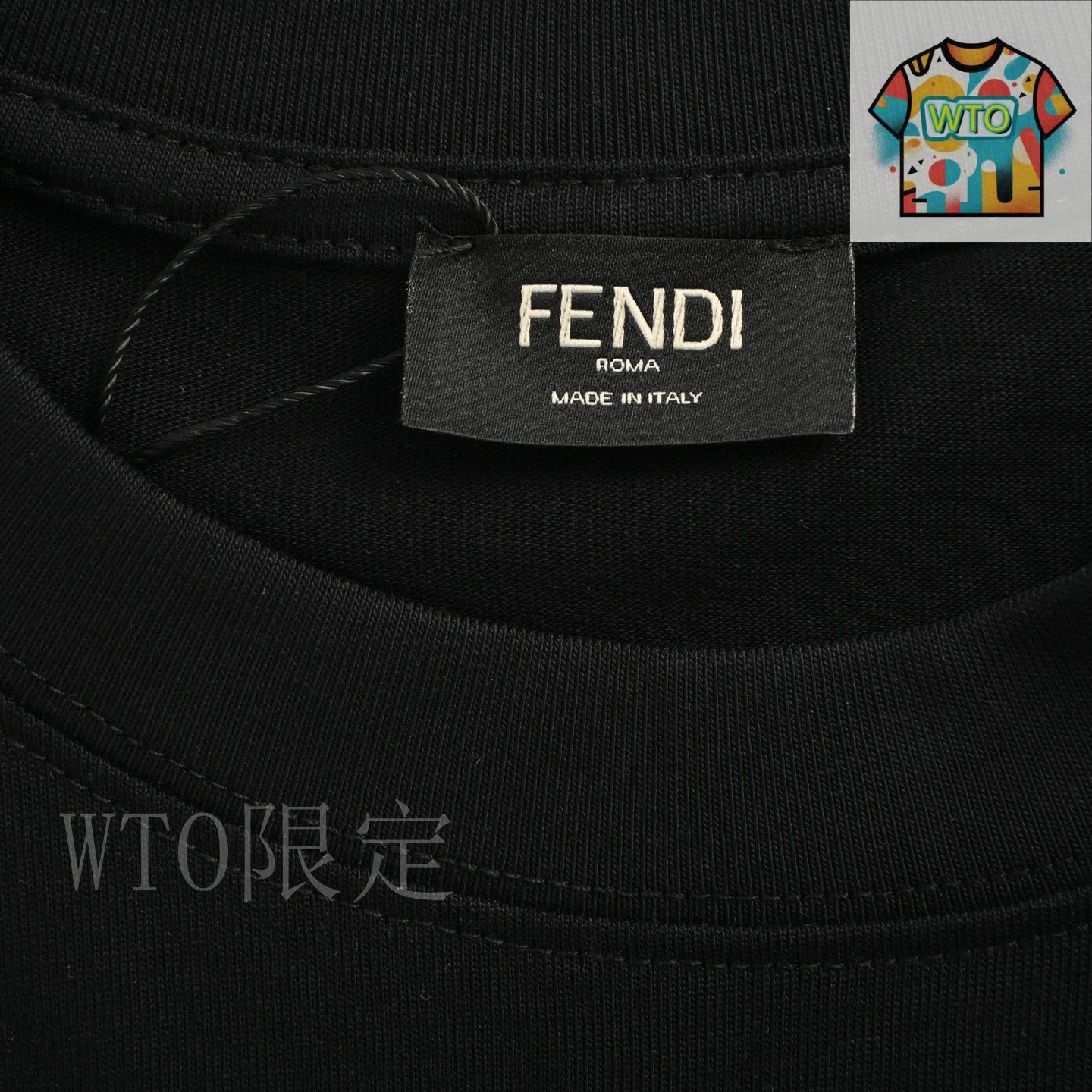 FENDI 25SS フローラル柄 ジャカード スリムフィット Tシャツ Tシャツ コットン ブルー | Fendi