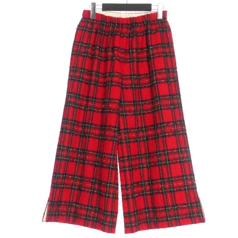 トリココムデギャルソン tricot COMME des GARCONS タータンチェック ワイドパンツ TB-P203