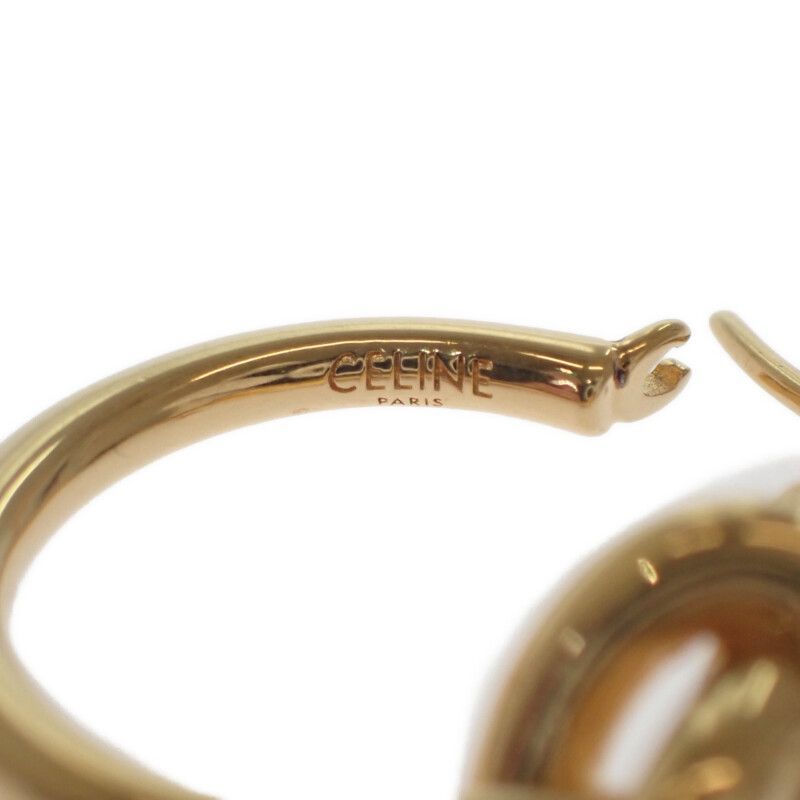 中古】【Aランク】CELINE セリーヌ ノットスモールフープ ピアス