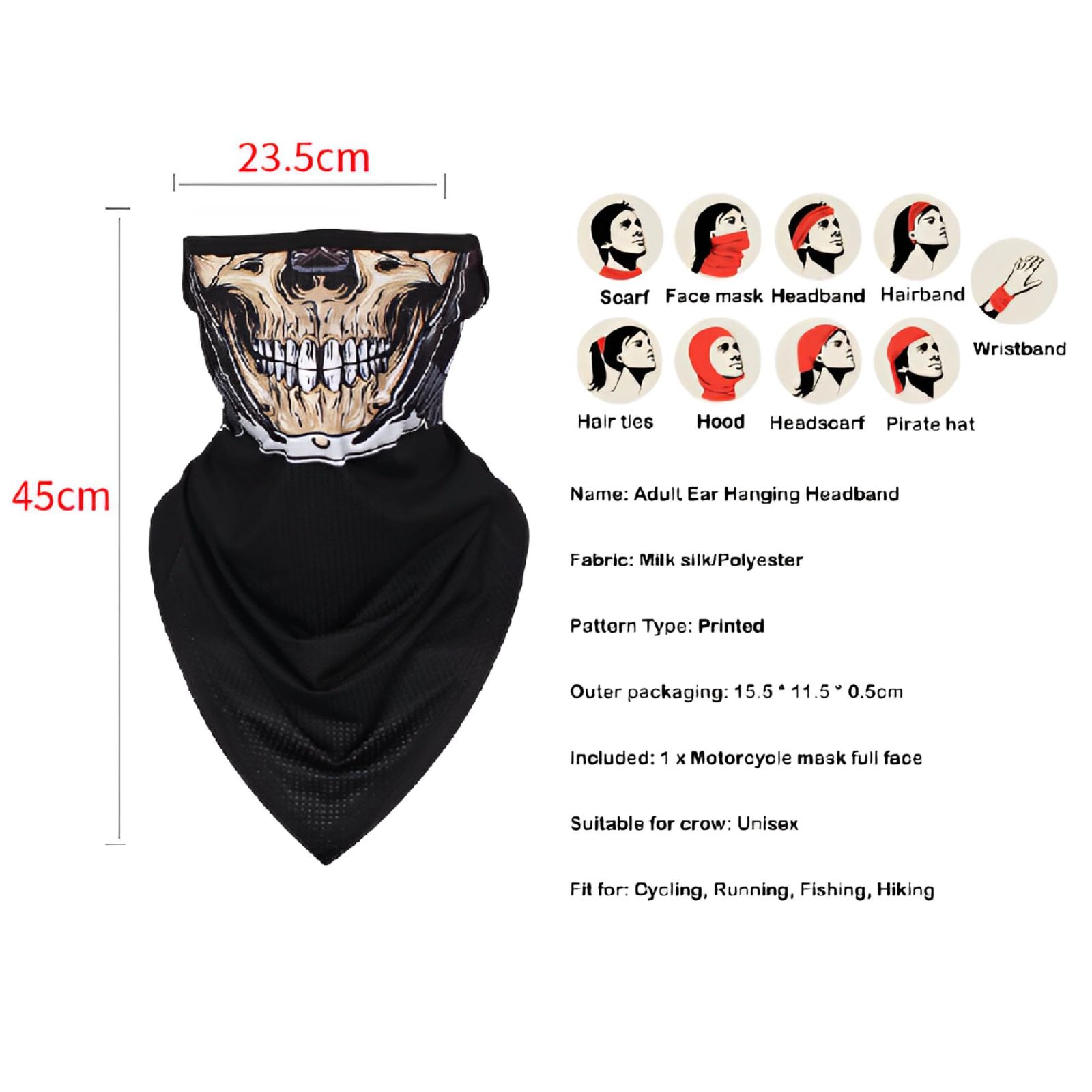 Sunday Skull Club] バイクフェイスマスクネックカバー ゲイター