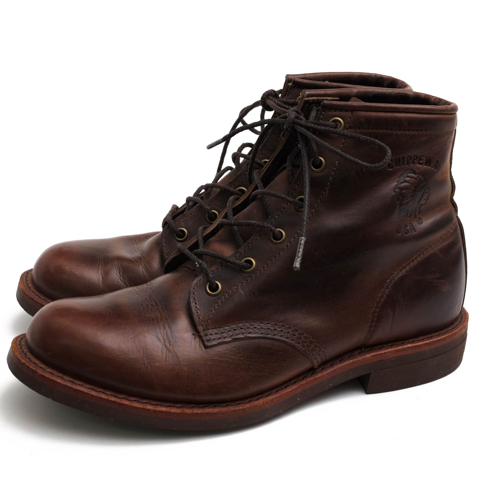 チペワ　ワークブーツ　25cm ブラウン CHIPPEWA】 チペワ 4-IN SERVICE OXFORD サービス