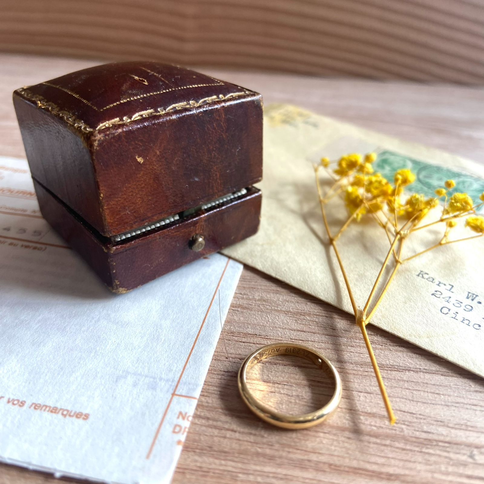 英国輸入アンティークリングボックス アンティークリングケースDavid