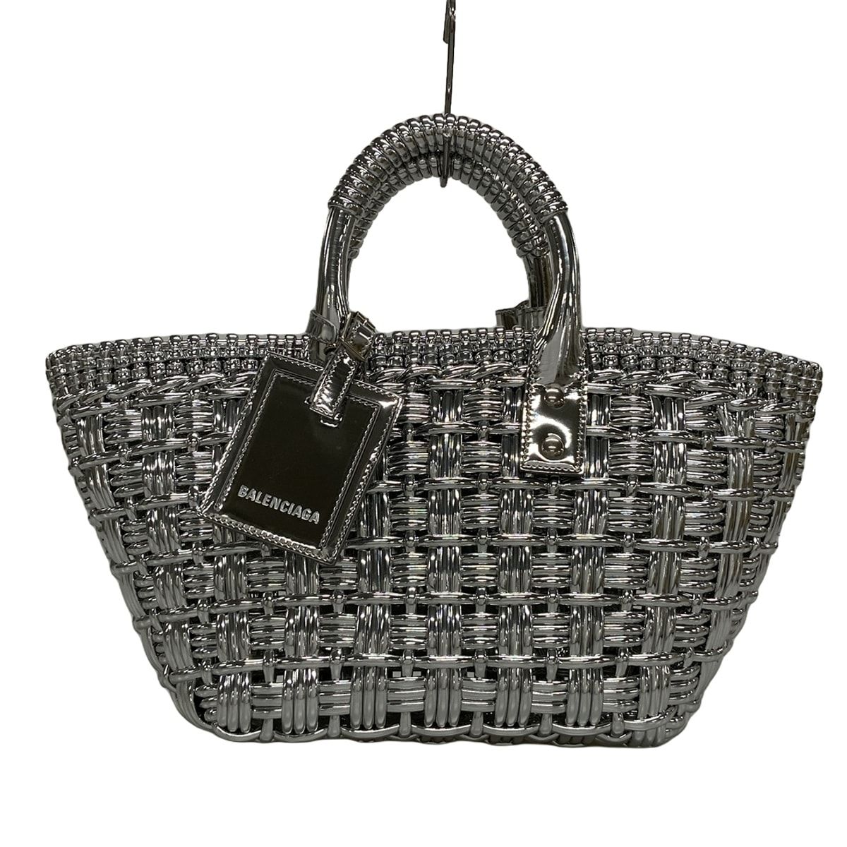 BALENCIAGA 編み込みブラックかごバッグ XS b-a10803-1.jpg