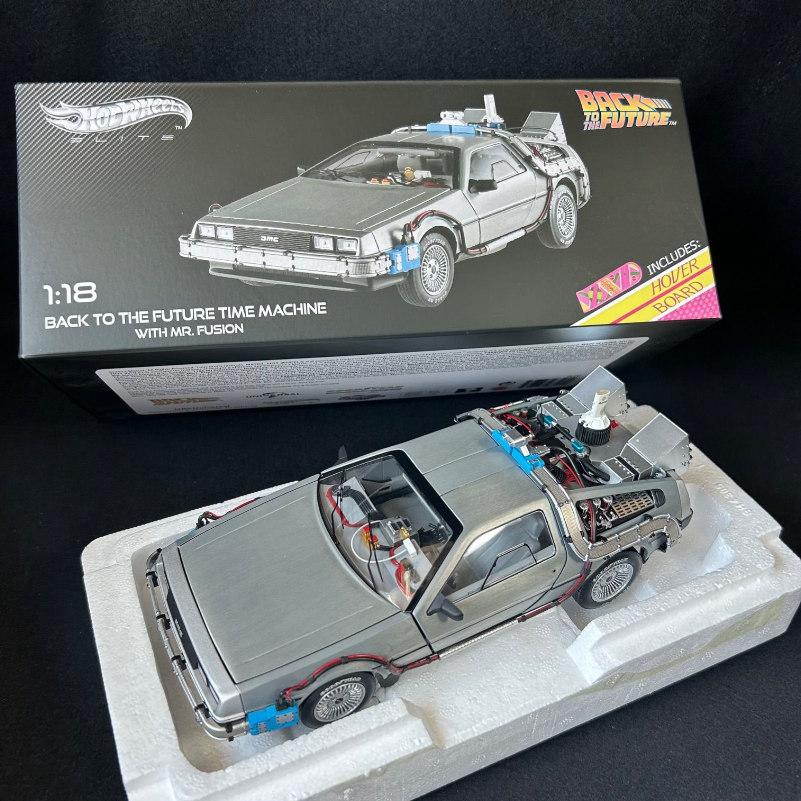 ジャンク バックトゥザフューチャー デロリアン 1|18 ホットウィール フィギュア