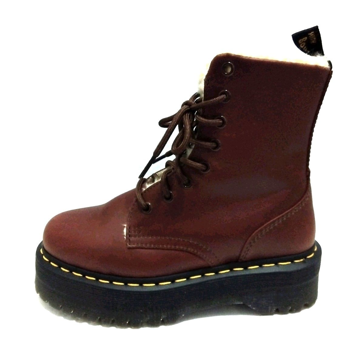 Dr.Martens(ドクターマーチン) ショートブーツ レディース美品  - ダークブラウン レースアップ レザー