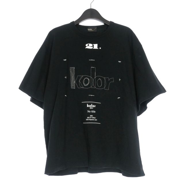 カラー kolor ハード天竺 プリント Tシャツ カットソー 半袖 2 