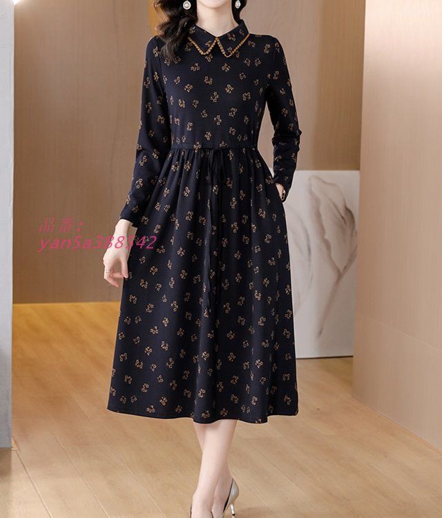 花柄 ワンピース 大きいサイズ ワンピース 花柄 襟付き セレモニー 母 ワンピース フォーマル ワンピース ワンピース ワンピース 卒園式 卒業式 ママ ワンピース yan5a388542