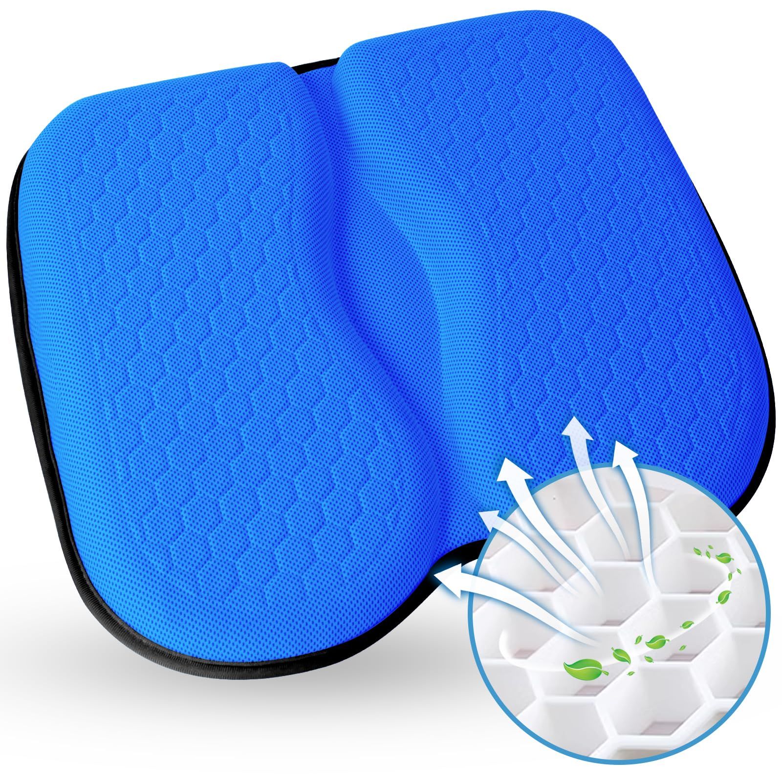 新品 YIYU H&L ゲルクッション 46*43cm 大きい 持ち運び 折りたたみ スポーツ観戦 お尻が痛くならない ハニカムクッション ショップ  二重構造 卵割れない 無重力 姿勢矯正 体圧分散 高通気性 蒸れない 椅子 クッション 低反発 座布団 ジェルクッション