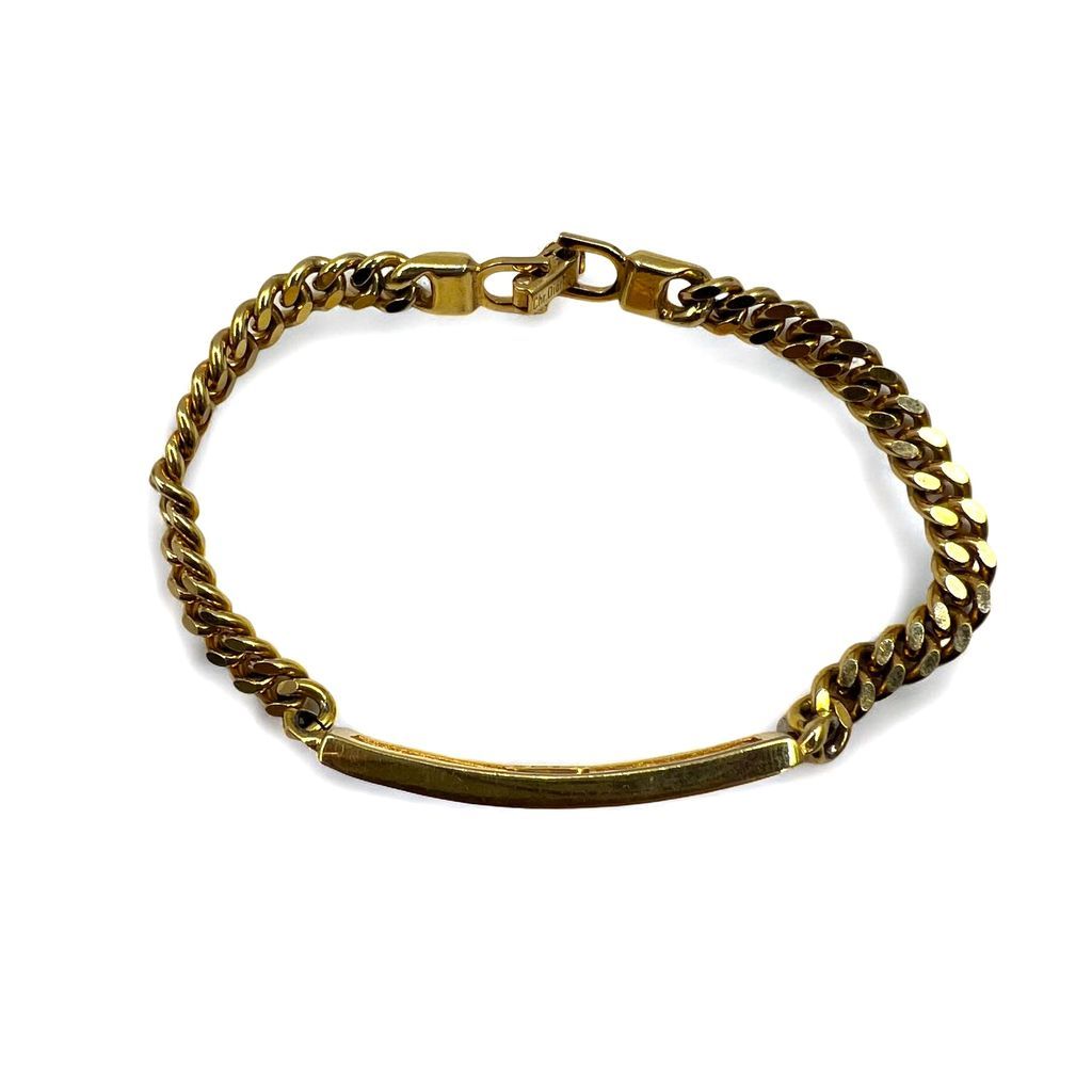 Christian Dior ゴールド ID ブレスレット ドイツ製 CD 喜平