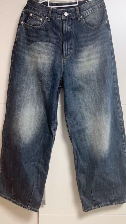  INTEMPOMOOD バルーン フィット デニム ダークブルー s その他 デニム ジーンズ