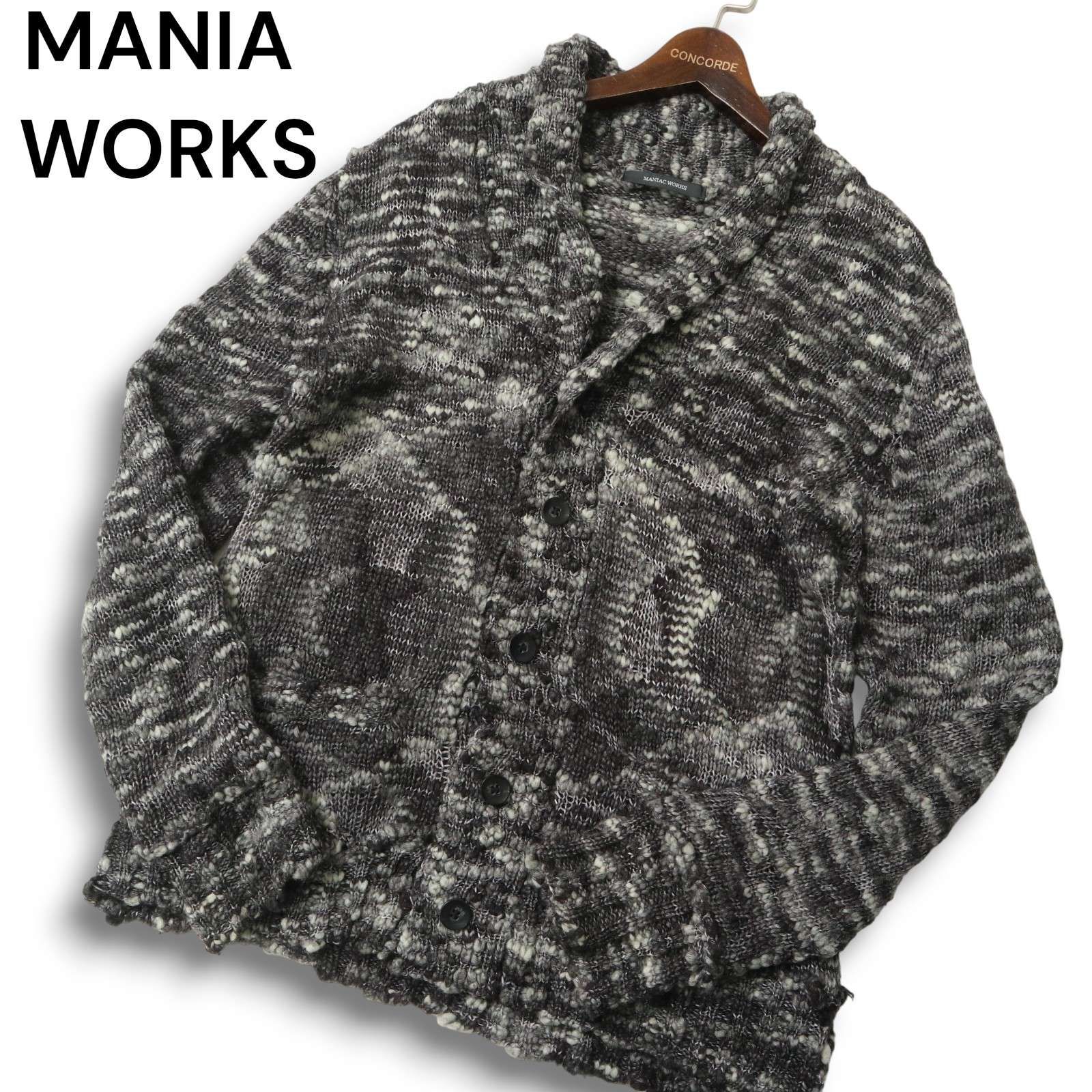 MANIAC WORKS マニアックワークス 秋冬 ウール混☆ メランジ ショール 