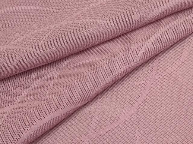 平和屋着物＊夏物 色無地 縦絽 露草文 石竹色 正絹 AABA5797sx